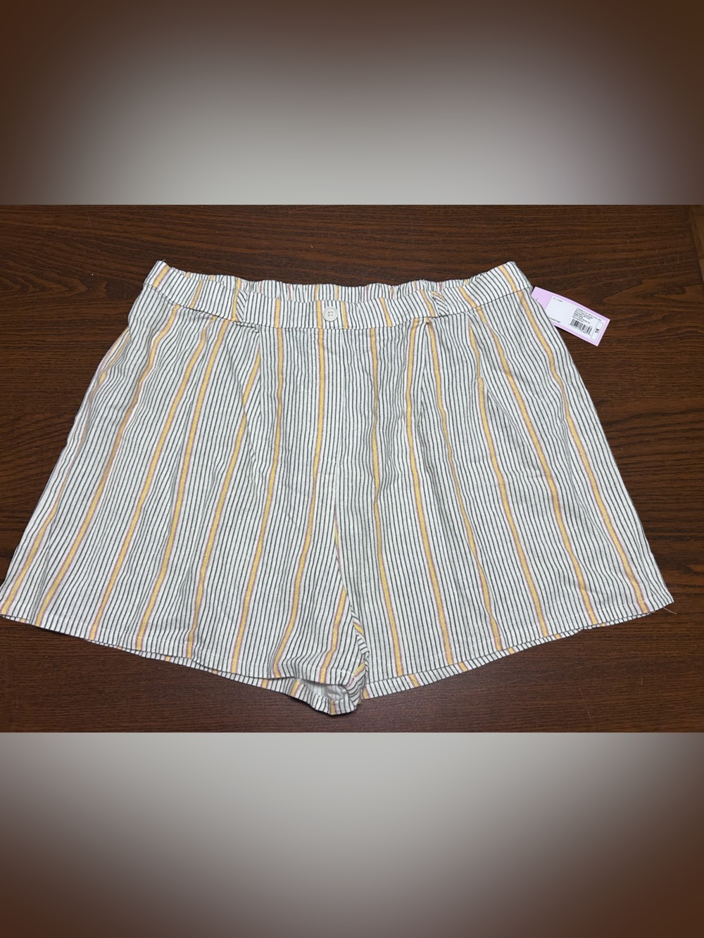 NWT Wild Fable Striped High Rise Button Front Long Shorts size 1x